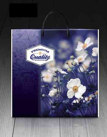 Полиэтиленовый пакет (40х40) с пластиковой ручкой  