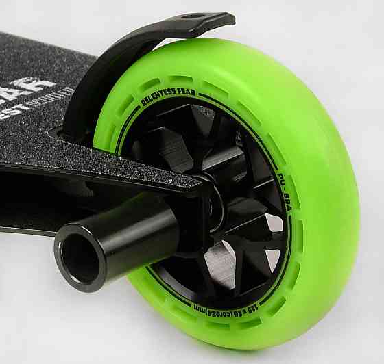 Самокат трюковий Best Scooter SCS-система пеги алюмінієвий диск та дека Чорно-зелений (MT-60611) Чернігів