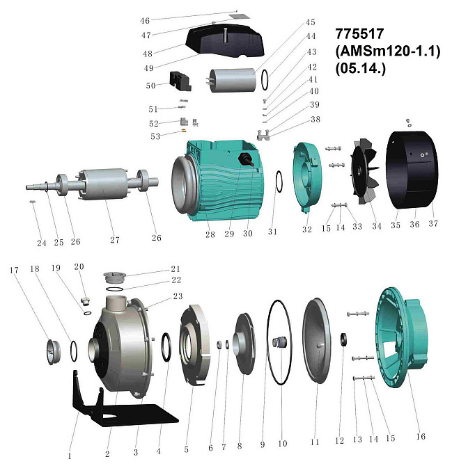 Насос відцентровий 1,1 кВт Hmax 30.2м Qmax 160л/хв (нерж) LEO 3.0 (775517) Рівне - фото 3