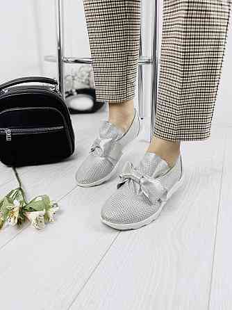 Sothby 's Сліпони жіночі Sothby 's K-378/3 срібні (весна-літо, шкіра натуральна) (3305) 36р.38р Коломыя