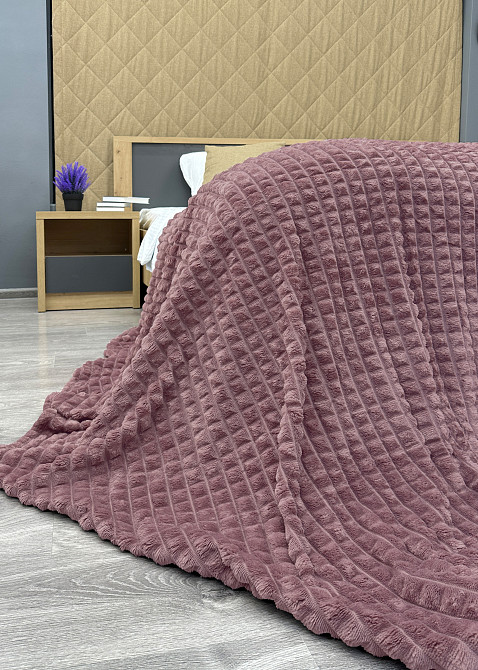 Плед-покрывало Кубик 200х220 см (+-10см) Лиловый (87-231) Киев - изображение 8