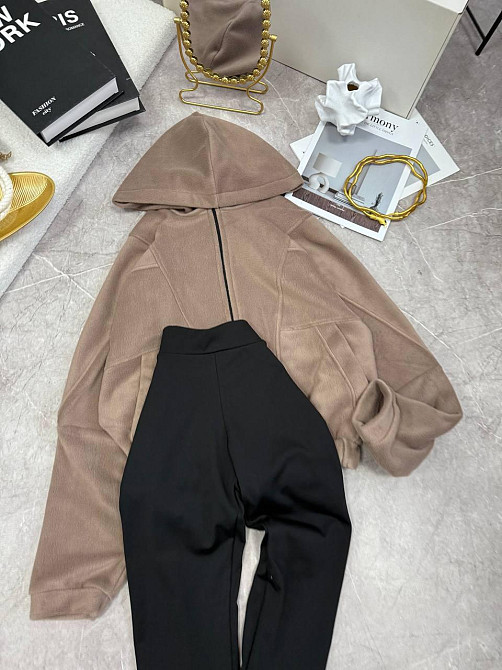 Женский теплый повседневный костюм двусторонний полар Флис Мокко, 46/48 Одесса - изображение 3