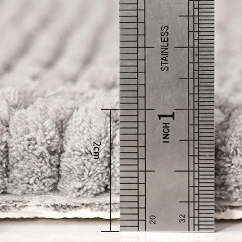 Килимок для ванної та душу килимок для ніг у ванну кімнату, мікрофібра, атиковзкий 50х80 см, "Bath" сірий Кам'янець-Подільський - фото 4