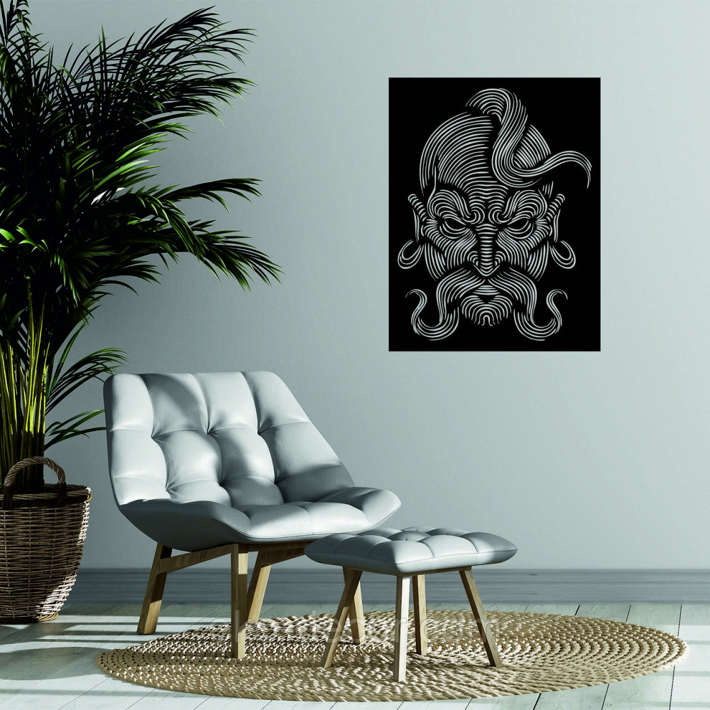 Декоративное настенное Панно «Козак» Декор на стену 90*69 см, Черный Киев - изображение 1