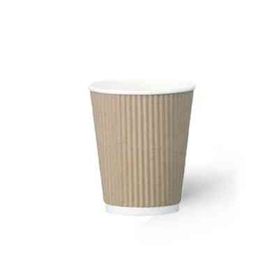 Стаканы одноразовые Romus Ripple wave гофрированные бурые 250 мл 30 шт. (30252) Винница
