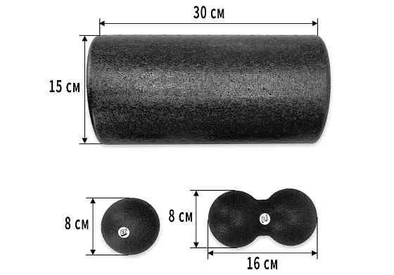 Набір для масажу EasyFit MioSet-L (2 м'ячика+ролик) Коломыя