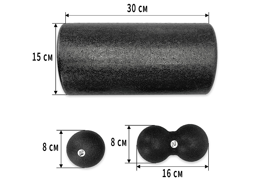 Набір для масажу EasyFit MioSet-L (2 м'ячика+ролик) Коломыя - изображение 3