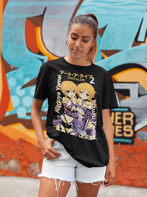 Футболка для хлопчика з аніме принтом Аніме Йамаі Сістер Дате оверсайз (зріст від 165 до 180) Чорний AnimeJ0136m Дніпро - фото 5