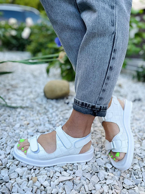 No brend Босоніжки жіночі 19-1 білі (літо, шкіра натуральна) (5087) 37р.38р.39р. Коломия - фото 9