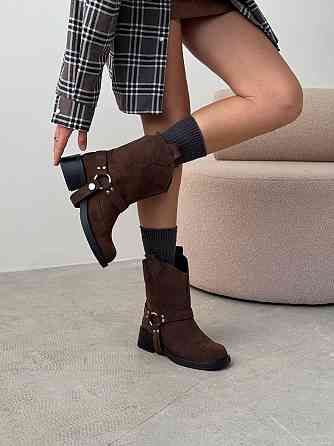 Черевики жіночі NikArt 990 коричневі (зима, замша натуральна) (5750) 38 Коломыя