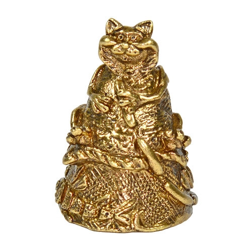 Дзвіночок бронзовий кіт з сосискою Київ - фото 1