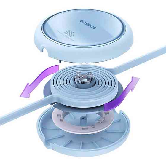 Кабель Baseus Free2Draw Mini Retractable Charging Cable Type-C to Type-C 100W 1m Galaxy Blue Київ