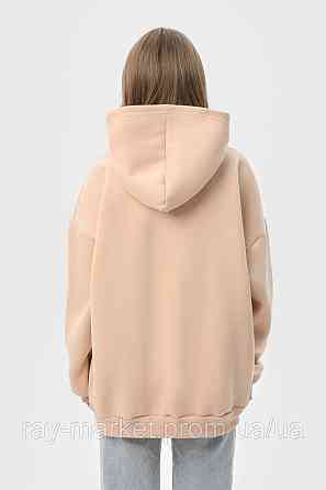 Худи оверсайз женское утепленное RAY OVERSIZE бежевое (U0404W-Cream) Киев
