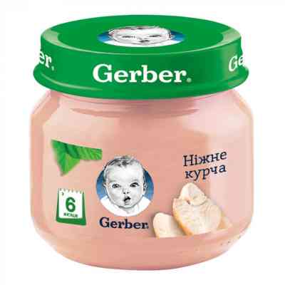 Детское пюре Gerber нежный цыплёнок 80 г (7613033644948) Винница