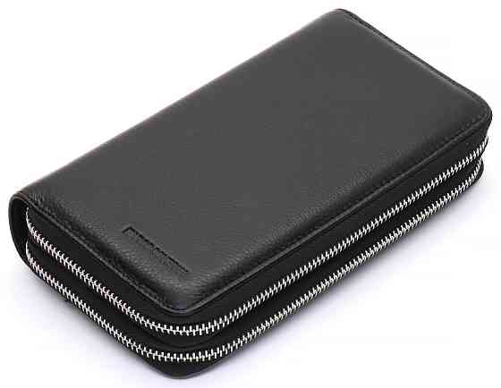 Чорний чоловічий клатч з натуральної шкіри Marco Coverna Київ