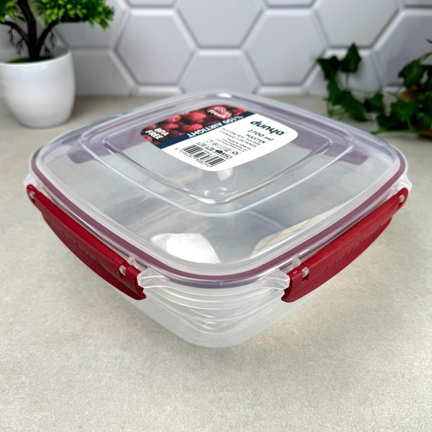 Контейнер для пищевых продуктов квадратный плоский 