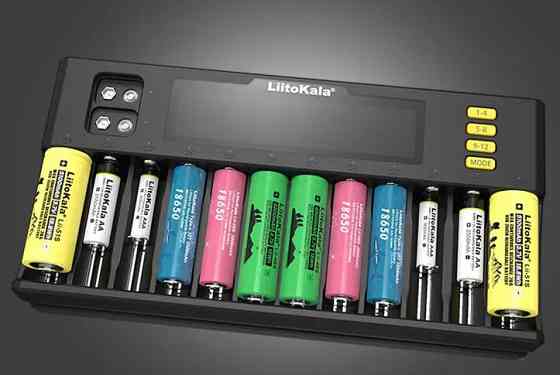 Зарядне на 12 акумуляторів АА, ААА, 18650 LiitoKala Lii-S12 Київ