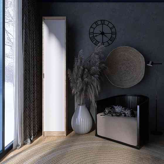 Шкаф-пенал закрытый Эверест Сити-400 Дуб сонома/Белый (DTM-071094) Львов