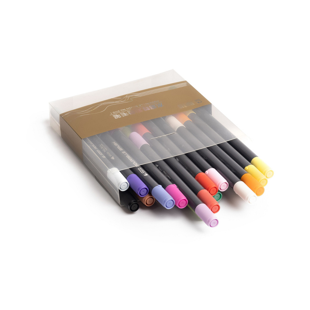 Набор двусторонних акварельных маркеров на водной основе STA 24 цвета, маркеры для скетчинга и рисования Каменец-Подольский - изображение 8