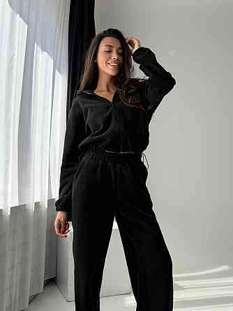 Жіночий повсякденний теплий плюшевий костюм турецький двосторонній фліс Одеса