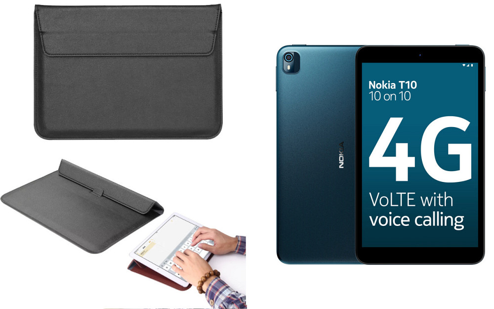 Чохол-конверт VitoCase для Nokia Tab T10, з функцією підставки для планшета Чорний Київ - фото 1