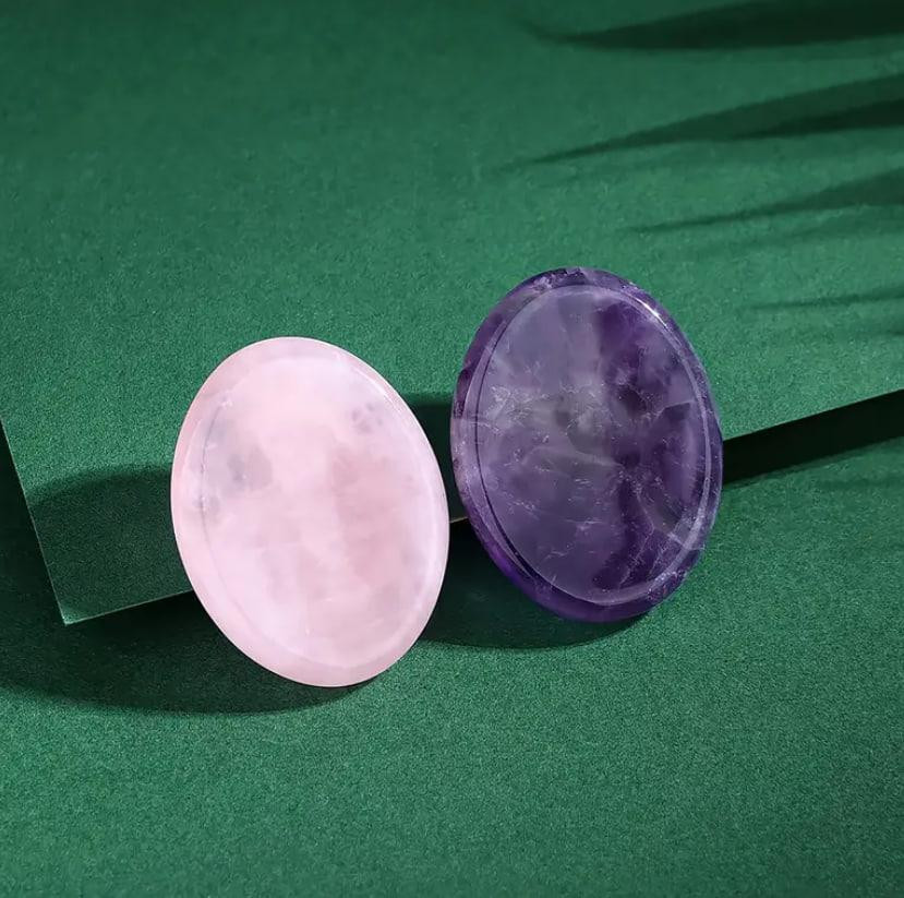 Розовый кварц антистресс каменный, Натуральный овальный камень для медитации,снятия стресса 45мм Киев - изображение 2