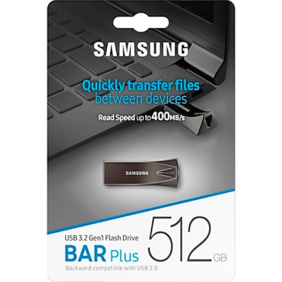 USB флеш накопитель Samsung 512GB Bar Plus Titanium Gray USB 3.2 (MUF-512BE4/APC) Винница - изображение 7