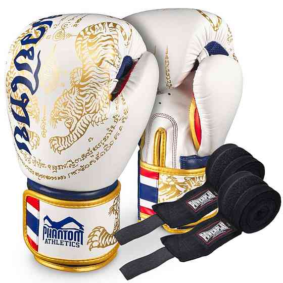 Боксерські рукавиці Phantom Muay Thai Gold Limited Edition 12 унцій (бинти в подарунок) Каменское