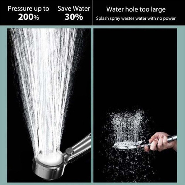 Насадка для душу трьома режимами, Сучасна насадка для душу, Турболейка з масажним ефектом HQ-44 Львів - фото 4