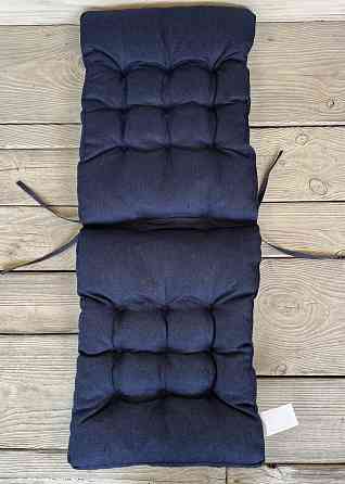 Подушка для стільців (40x120х4 см) подвійна Decorator Мальмо колір темно-синій 84-172 Київ