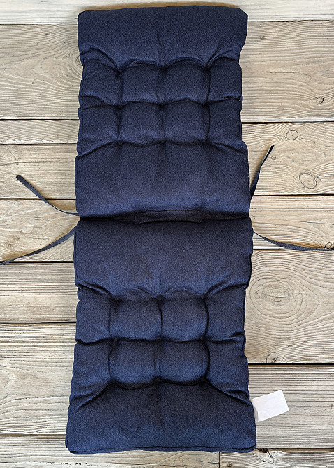 Подушка для стільців (40x120х4 см) подвійна Decorator Мальмо колір темно-синій 84-172 Київ - фото 5