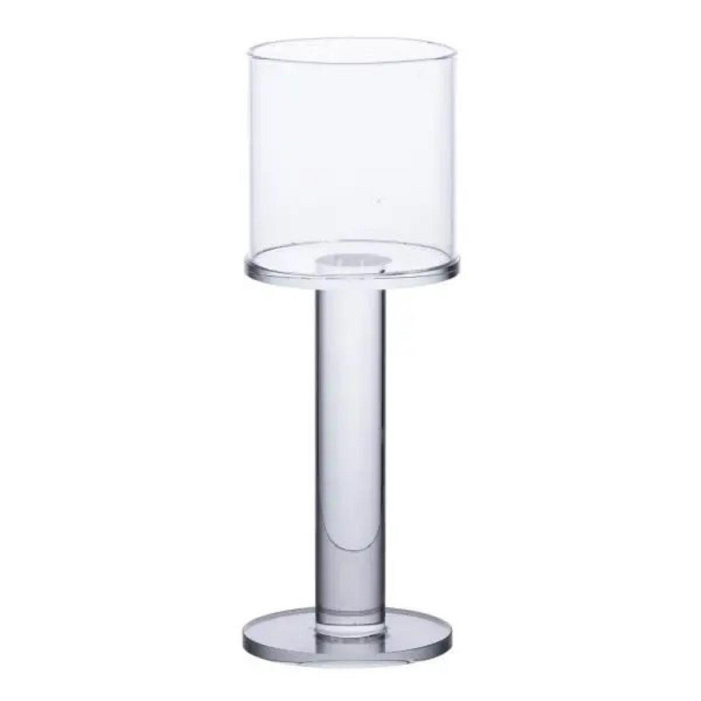 Підсвічник скляний на ніжці 6×16 см підсвічник келих декоративний прозорий HP-4-38M Київ - фото 1