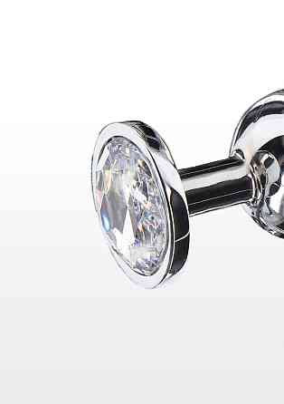 Анальная пробка металлическая Toy Joy Starlight Booty Jewel с белым кристаллом, Large Sex Aura Киев