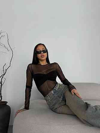 Жіночий привабливий топ сітка з імітацією ліфа стрейч сітка + віскоза Одеса