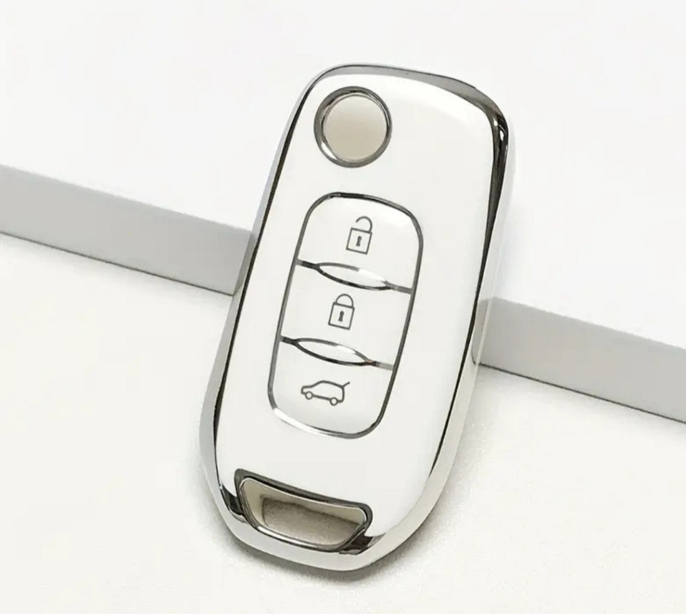 Захисний чохол для автомобільного ключа Renault Білий Сміла - фото 5