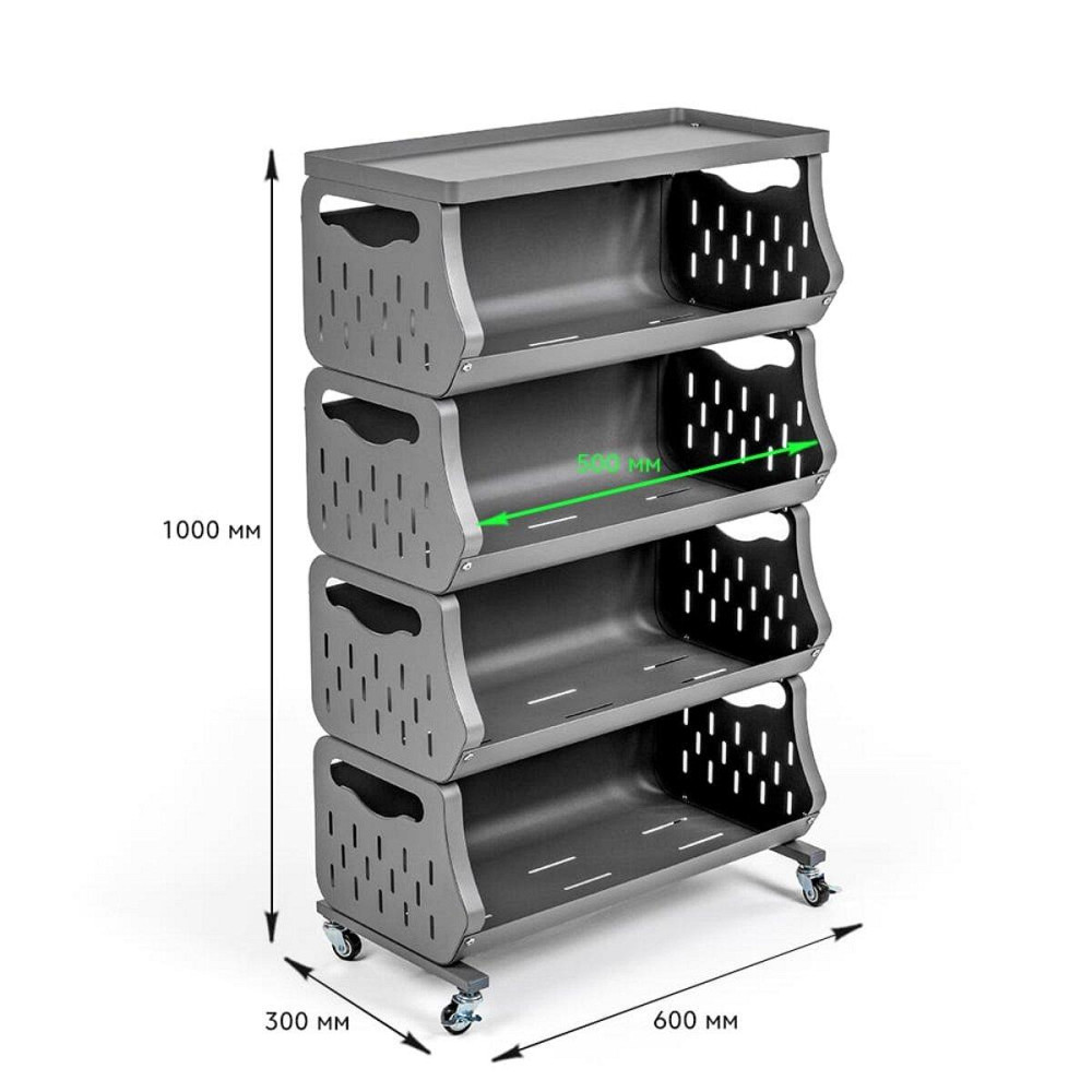 Універсальний чотириярусний стелаж для зберігання Київ - фото 3