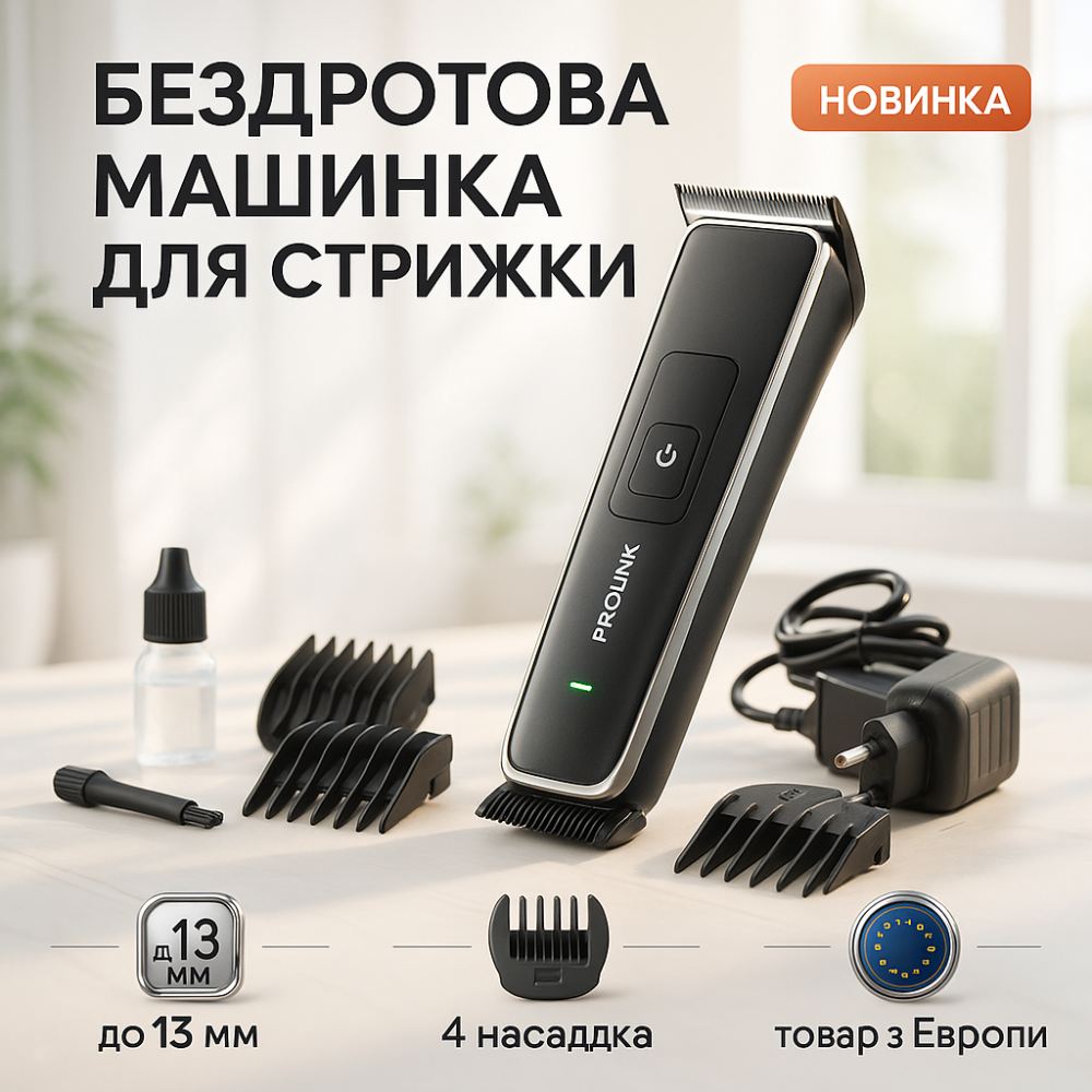 Малошумна машинка для стрижки волосся, Машинка для стрижки волосся домашня Надійна ML-64 Львів - фото 16