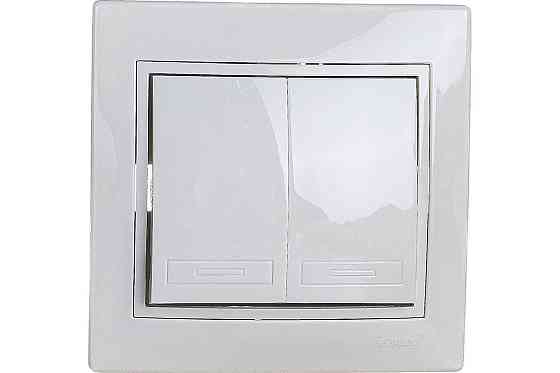 MIRA Выключатель двойной белый с белой вставкой Lezard Харьков