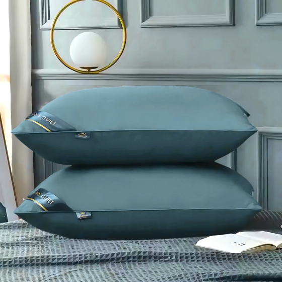 Подушка гипоаллергенная Hilton 74×48 см синяя. Гостиничное качество для дома и гостиниц, 800 г,100% полиэстер Каменец-Подольский