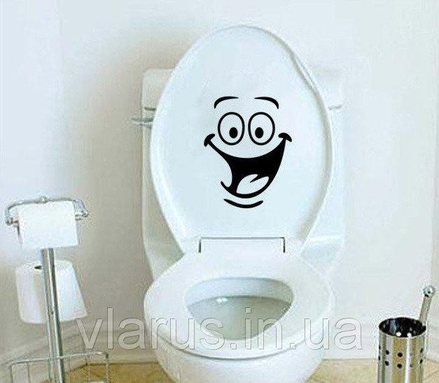 Декоративная наклейка на унитаз Смайлик Киев - изображение 1