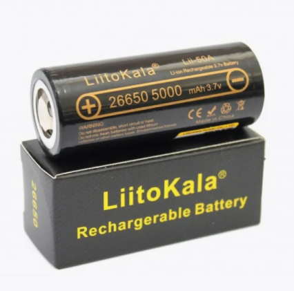 Аккумулятор LiitoKala 26650 5000мАч для вейпов и фонарей Киев - изображение 1