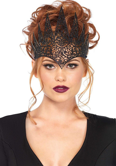 Широка корона Leg Avenue Die Cut Royal Crown, чорна Sex Aura Київ - фото 1