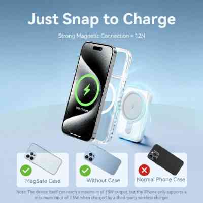 Батарея универсальная VENTION Magnetic Wireless 5000mAh 20W PD, USB-C, QI-15W Pink (FHSP0) Винница