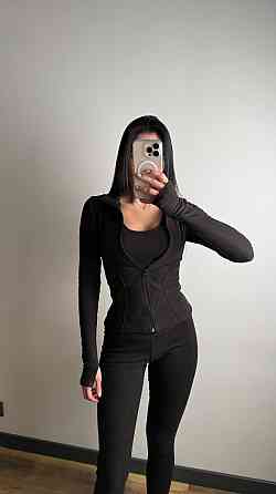 Женский термо костюм тройка: кофта топ и лосины трикотаж пума Черный, 44/46 Одесса