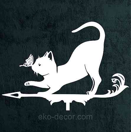 Декоративное настенное Панно «Кот» Декор на стену 70*48 см, Белый Киев