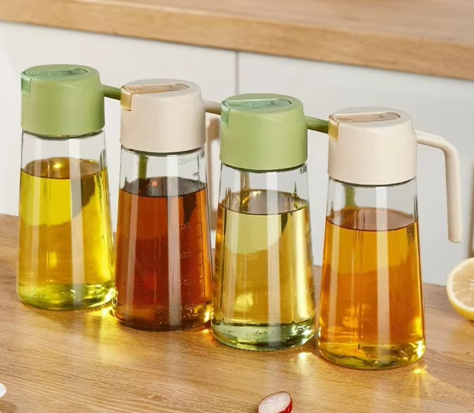 Пляшка скляна для олії на 630 мл, бежева Кам'янець-Подільський - фото 4