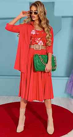 Костюм зі спідницею плісе великого розміру (50) Київ