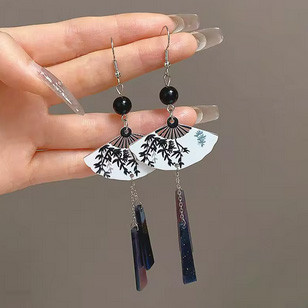 Серьги в китайском стиле Веер Киев - изображение 2