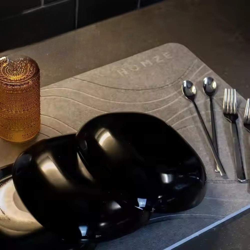 Коврик из диатомита для душа и ванной комнаты,кухни, прихожей, каменный,универсальный тёмно-серый цвет Каменец-Подольский - изображение 4