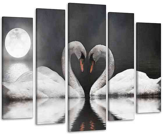 Модульна картина Лебеді Місяць Art-120_5 Київ